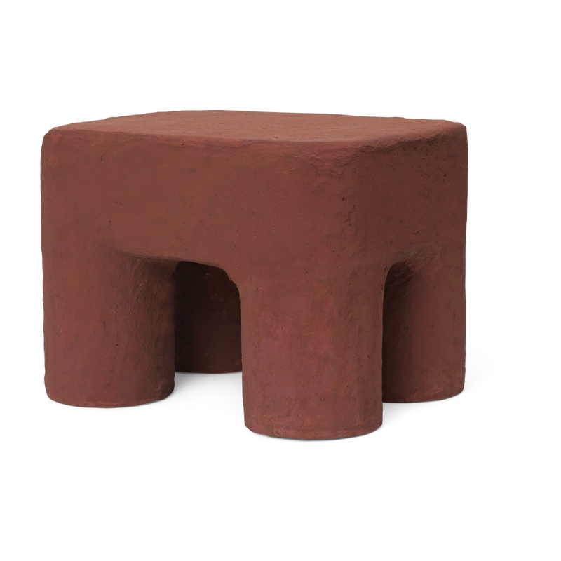 Tabouret en coton rouge Podo - Ferm living