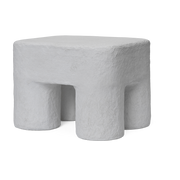 Weißer Hocker aus Baumwolle Podo -. Ferm living