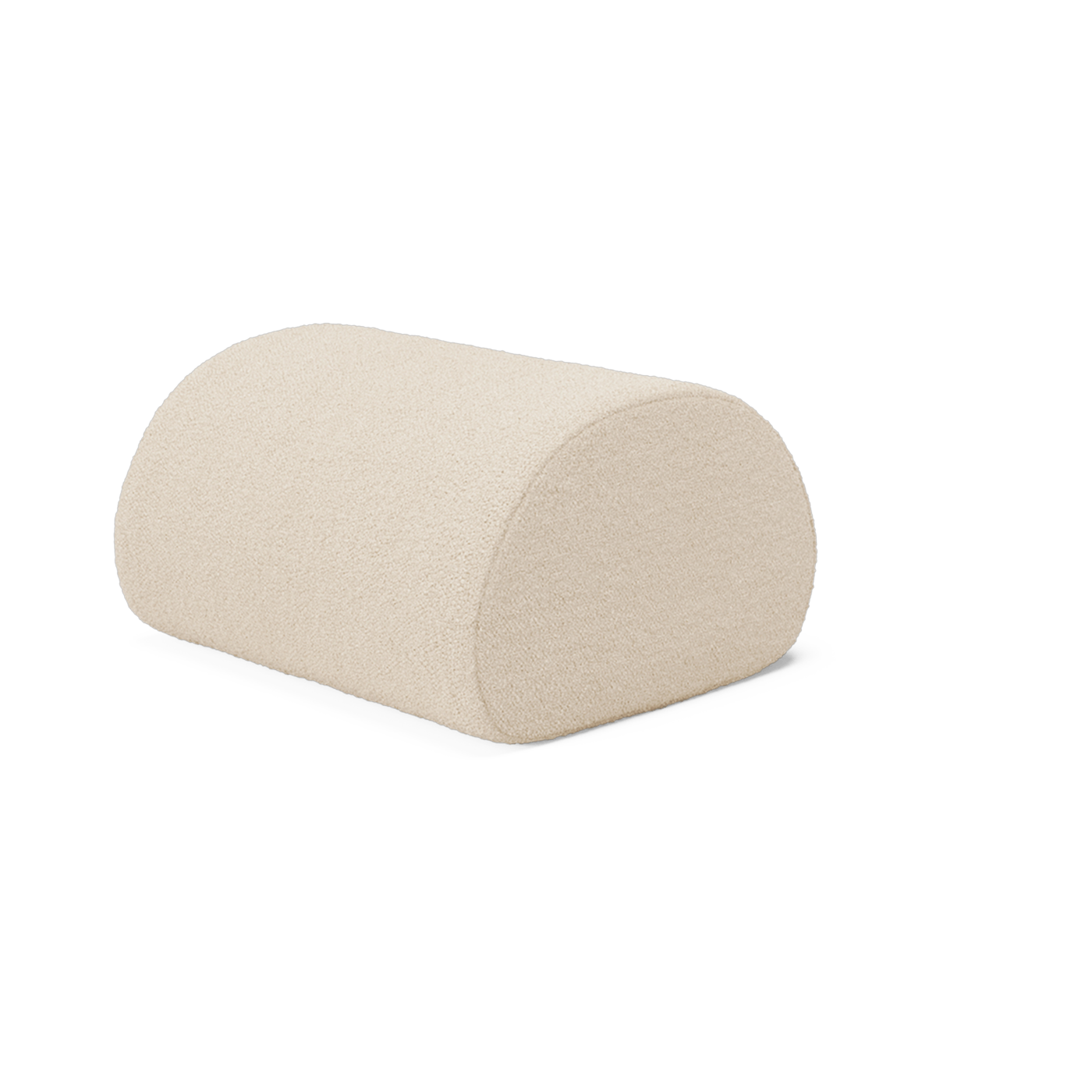 Pouf d'extérieur en bouclettes blanches Rouli - Ferm living