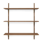 Triple étagère en chêne foncé 87cm Sector - Ferm living