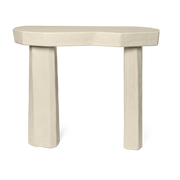 Ivory fiberglass organic console 85cm Staffa - Ferm living
