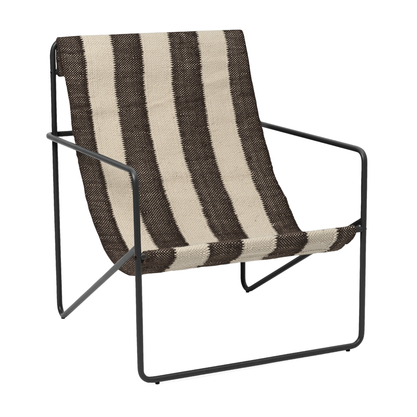 Chaise d'extérieur en métal noir et chocolat Desert - Ferm living