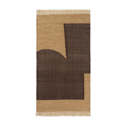 Rechteckiger Teppich aus recyceltem Garn in Schokolade 80x140cm Forene -. Ferm living