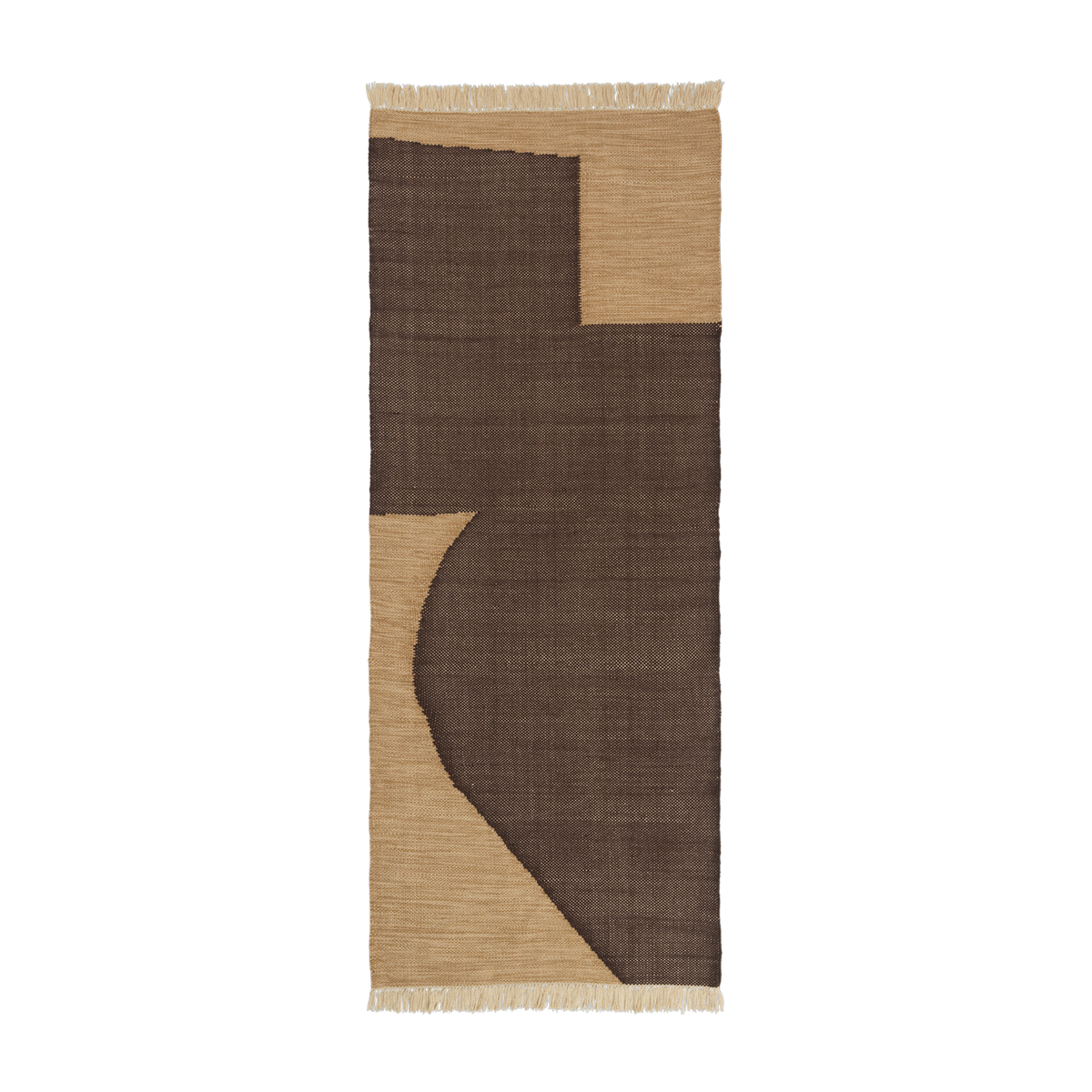 Chocolate recycled yarn rectangular rug 80x200cm Forene - Ferm living