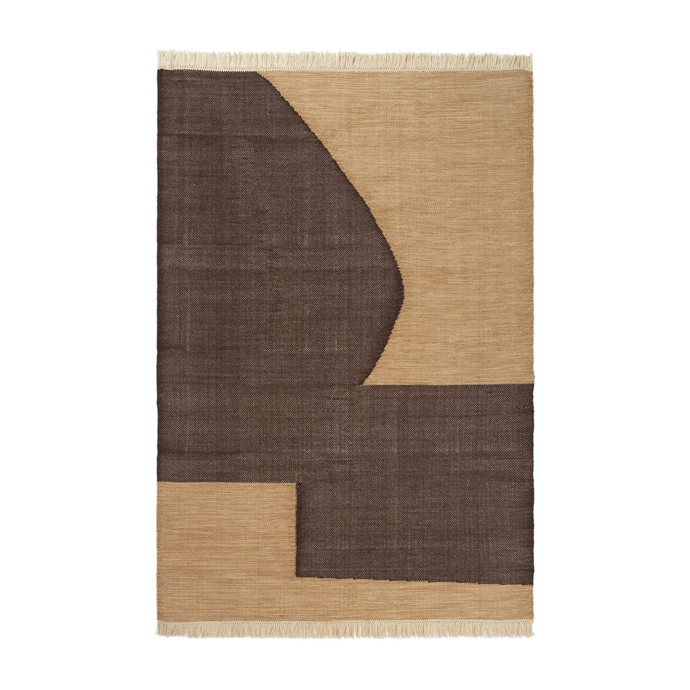 Chocolate recycled yarn rectangular rug 140x200cm Forene - Ferm living