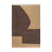 Chocolate recycled yarn rectangular rug 140x200cm Forene - Ferm living