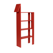 Bibliothèque en mdf rouge Giraphe - Ferm living