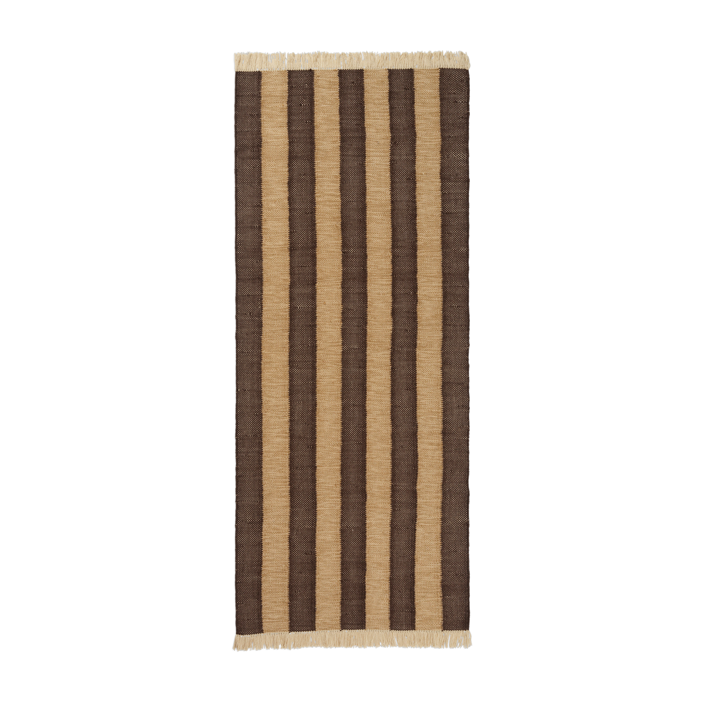 Brown recycled yarn rectangular rug 80x200cm Ives - Ferm living