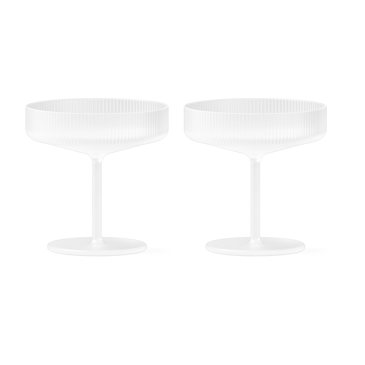 2 coupes à champagne givrées Ripple - Ferm living