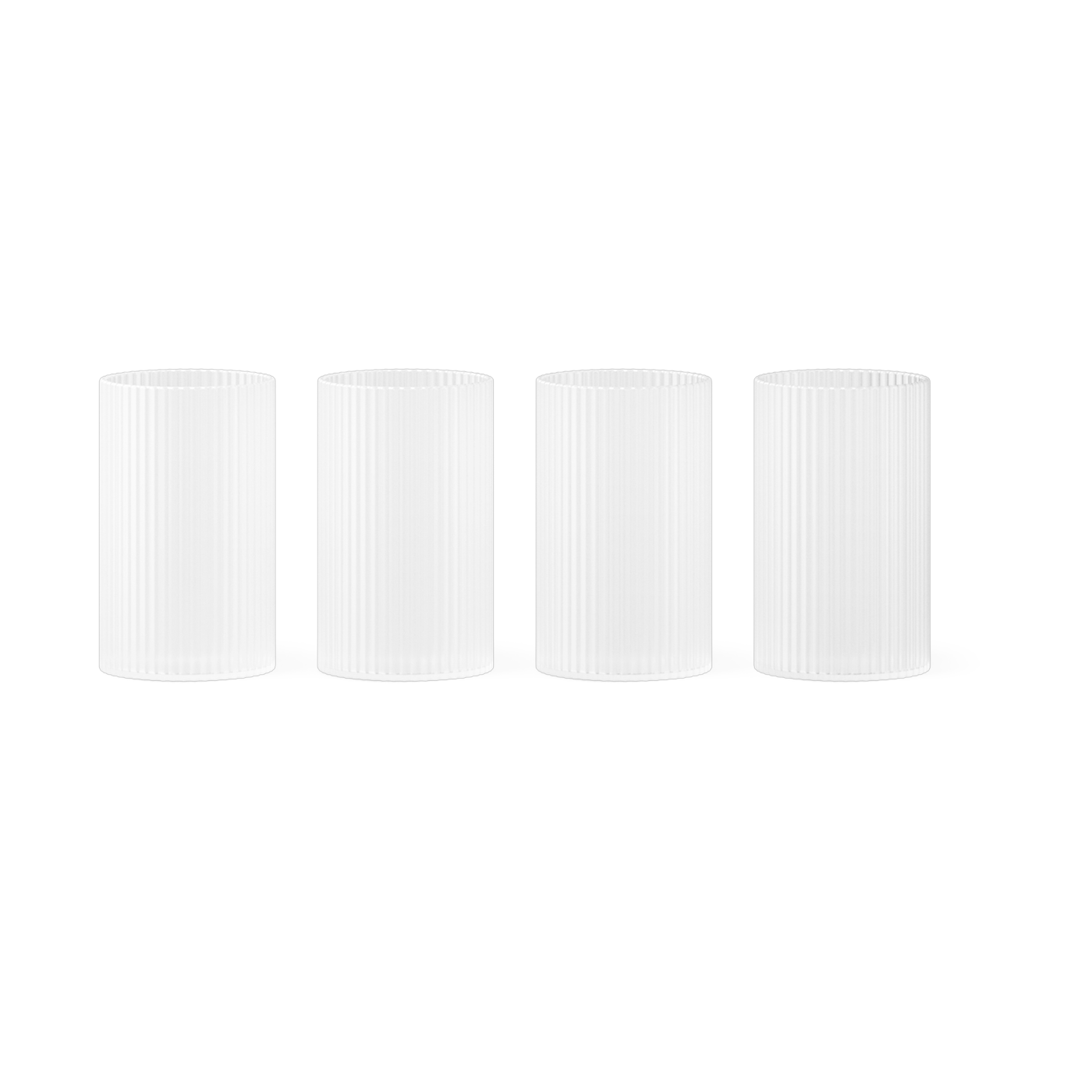 4 vasos esmerilados estilo verrine Ripple - Ferm Living