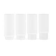 4 Longdrinkgläser gefrostet 9cm Ripple - -. Ferm living
