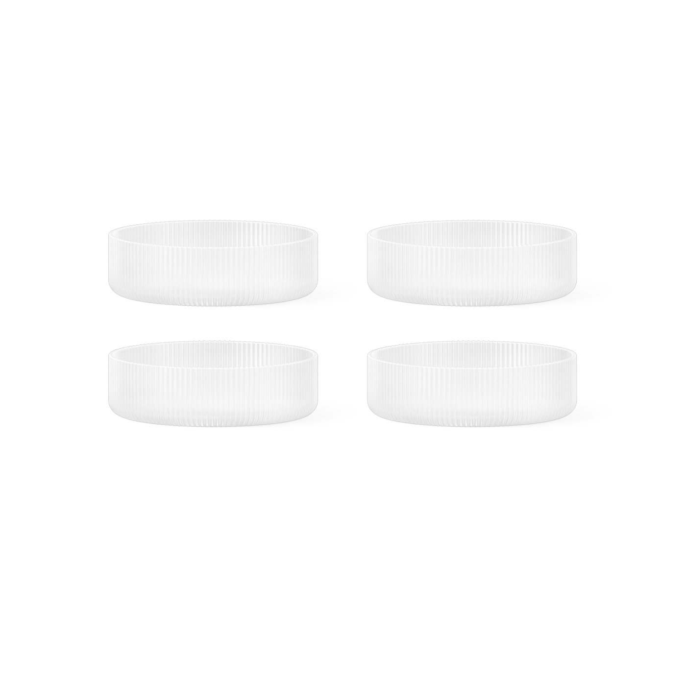 Set de 4 Bols de service en verre givré Ripple - Ferm Living