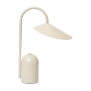 Arum portable lamp in cashmere white aluminum - Ferm living