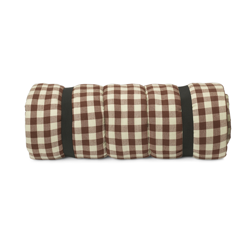 Quilted mattress in cinnamon check Bothy check - Ferm living