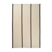 Coffee wool striped rectangular rug 300x200cm Calm kelim - Ferm living