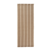 Rectangular striped wool carpet sand black 80x200cm Calm kelim - Ferm living