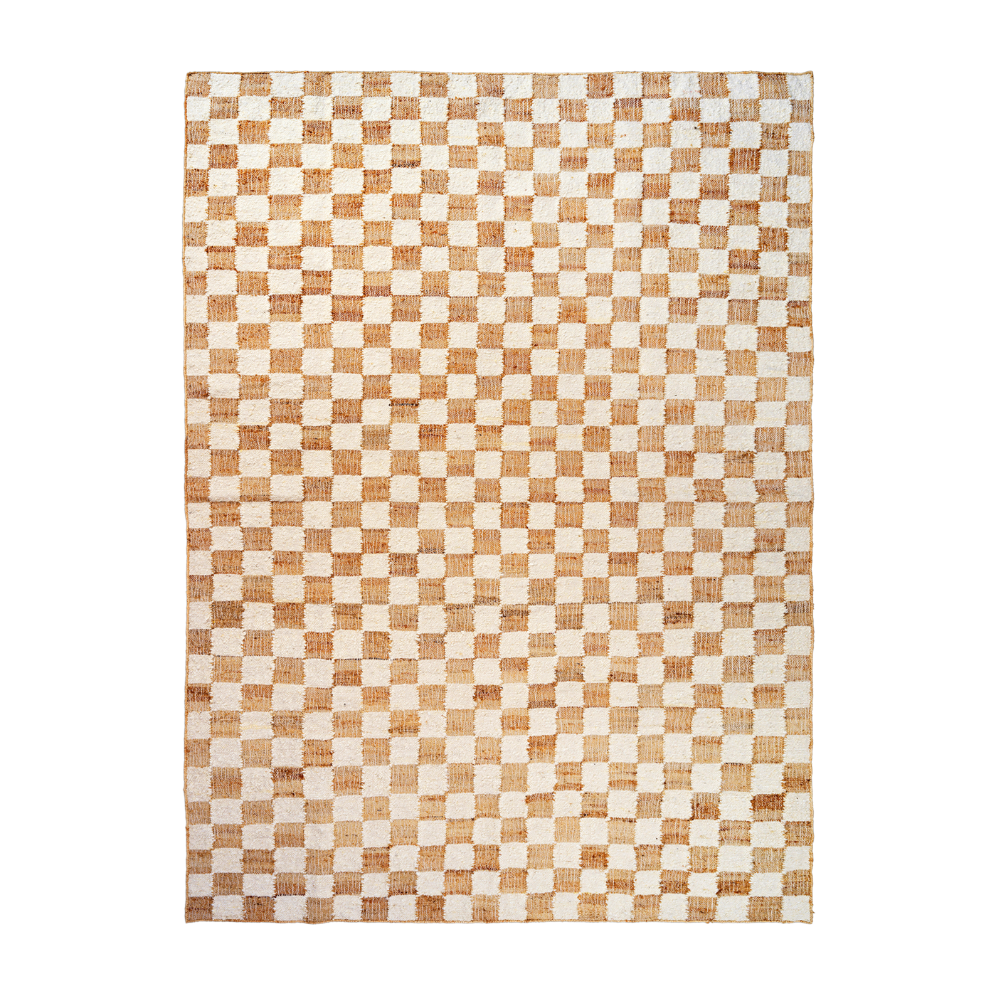 Rectangular natural jute check rug 160x250cm Check - Ferm living