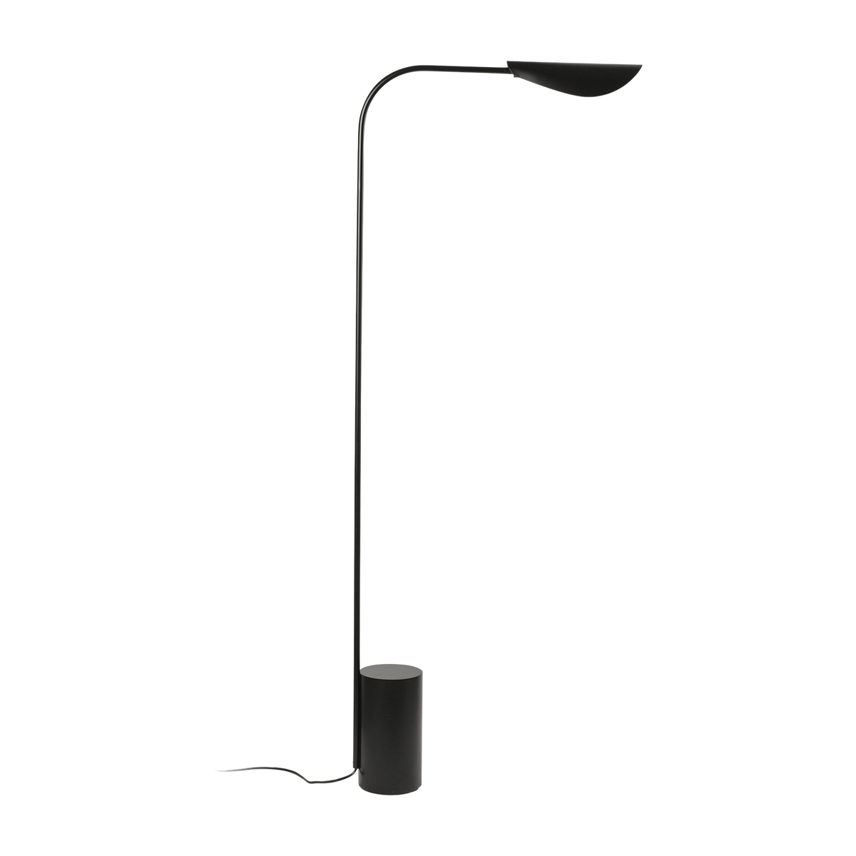 Lampada da terra in acciaio nero opaco 138x55cm Liggera - Faro Barcelona