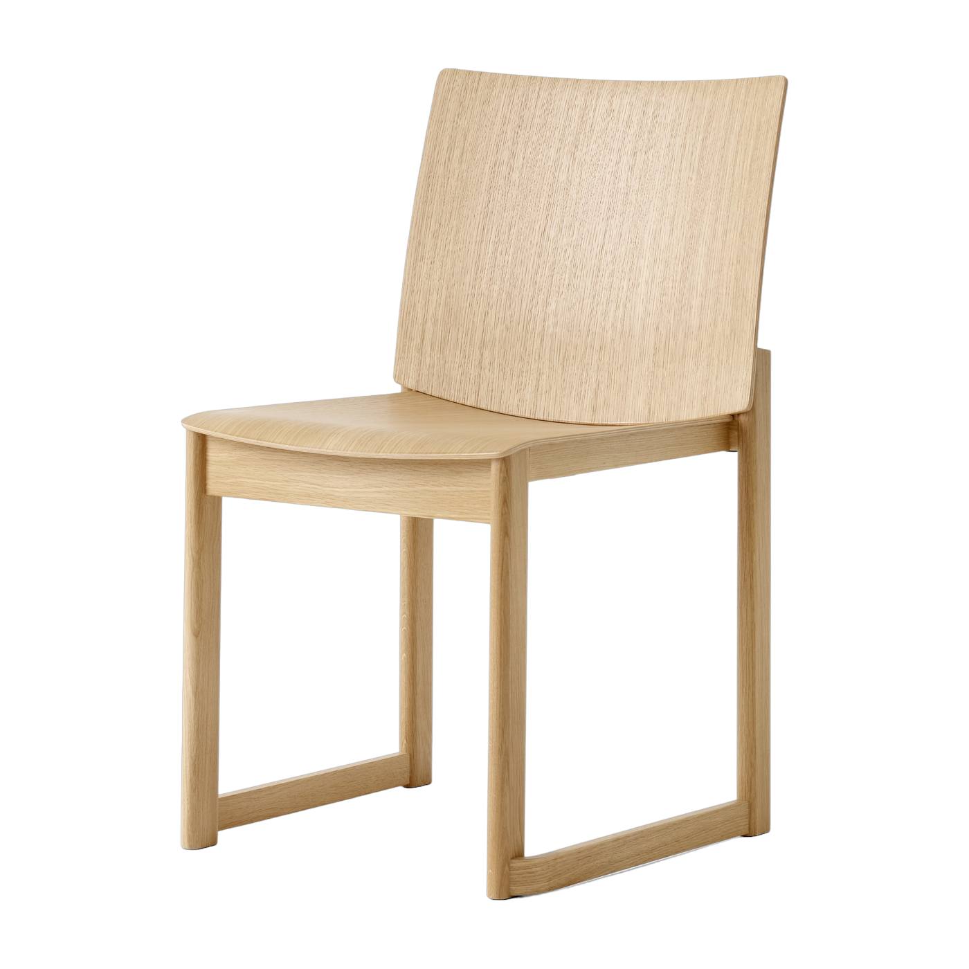 Sedia impilabile in rovere laccato 80, 6 cm Allwood - &tradition