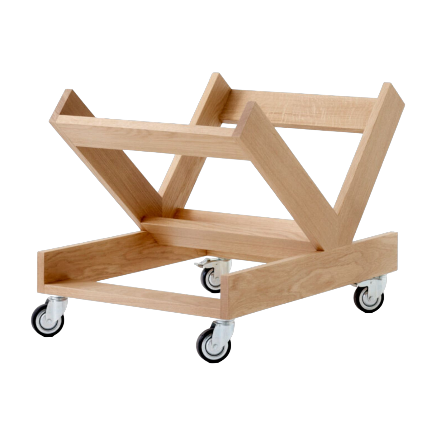 Chariot empilable sur roulettes en chêne Allwood - &tradition