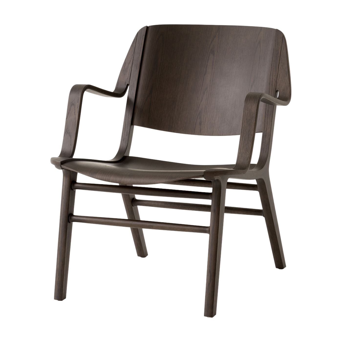 Chair with armrests in dark stained oak 73x62 cm AX - &tradition