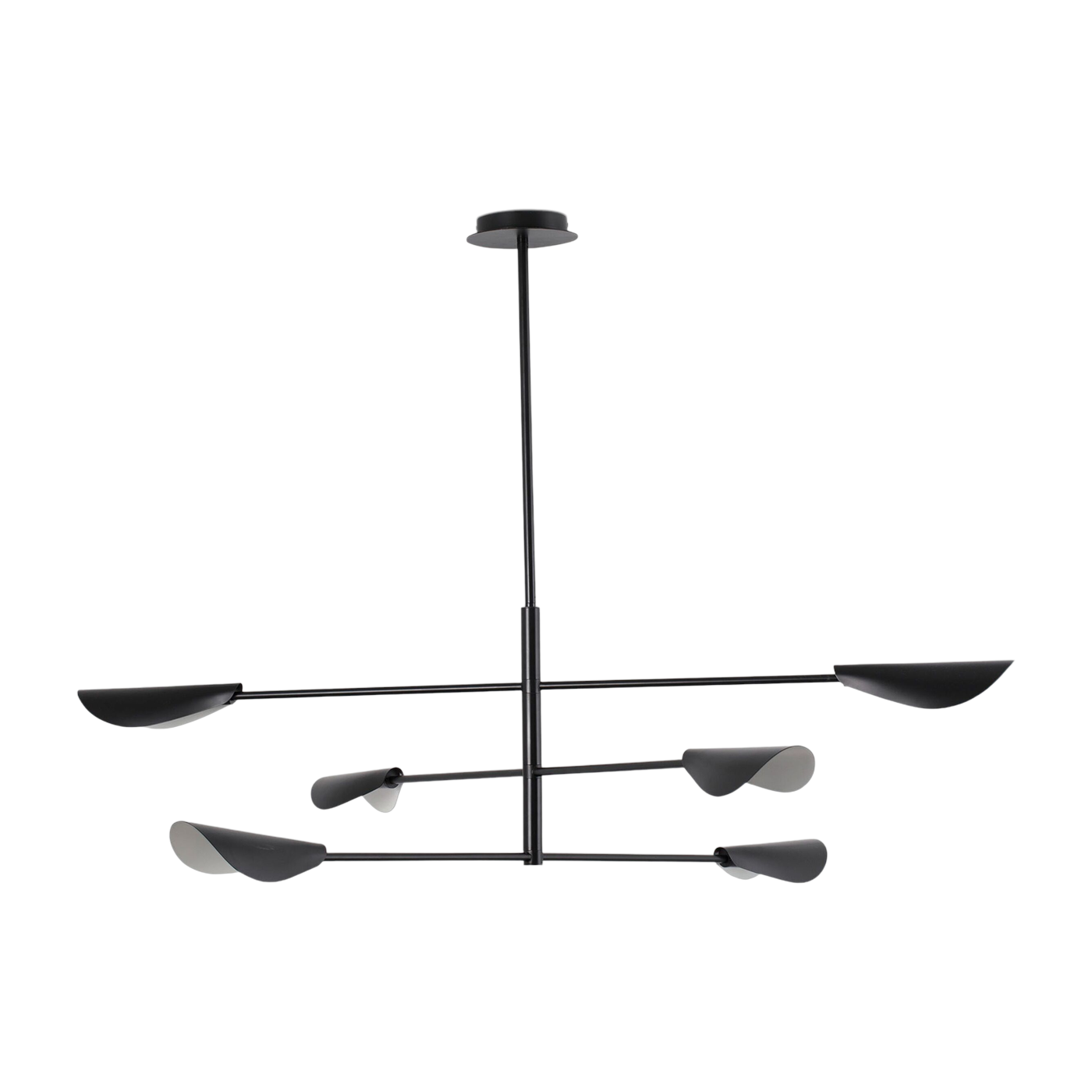 Liggera matte black steel pendant 137x28cm - Faro Barcelona