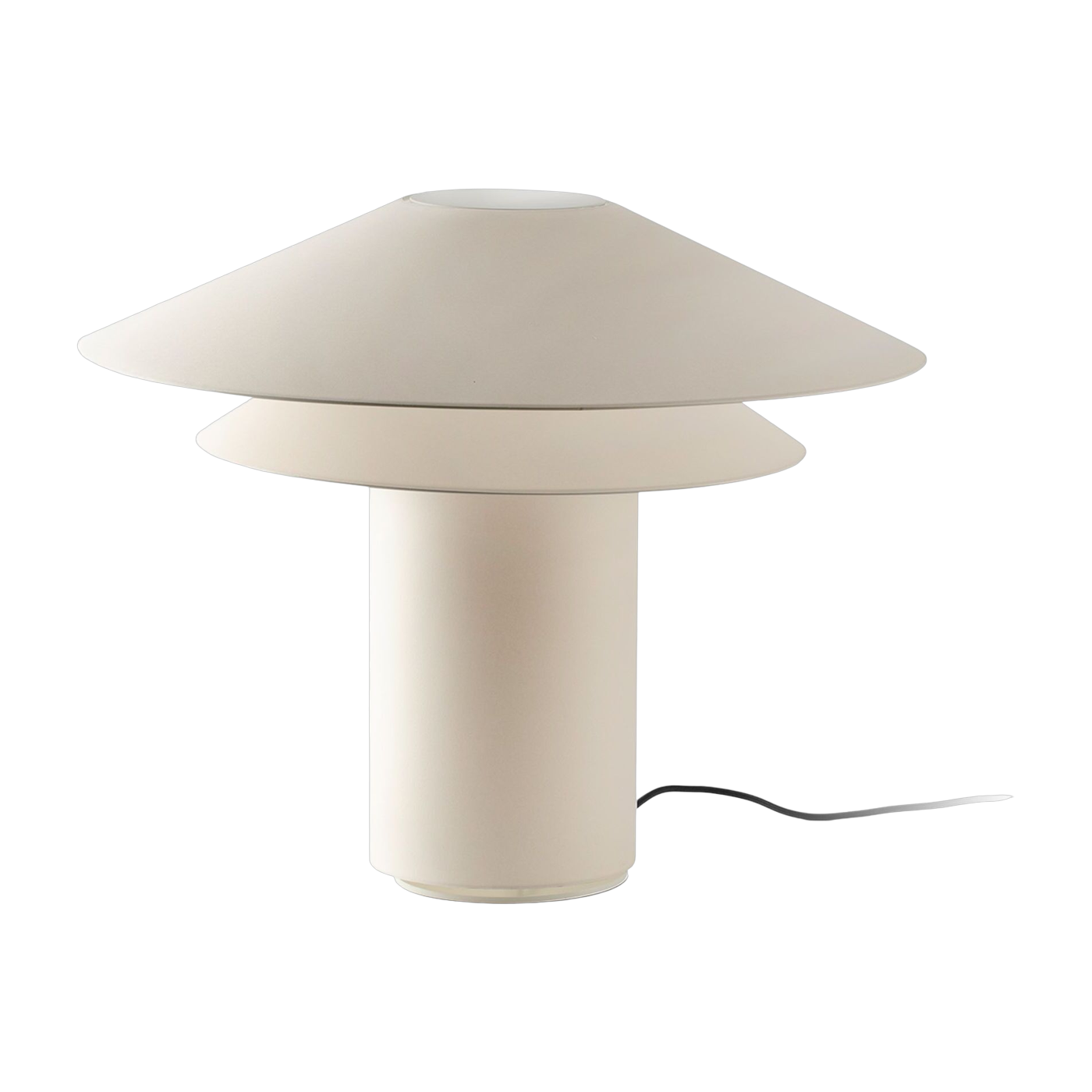 Steel and beige parchment table lamp 60x48. 5cm Shan - Faro Barcelona