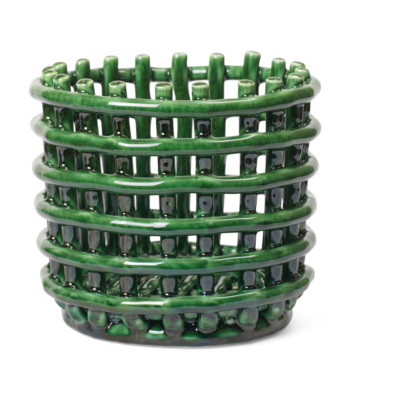 Cestino in ceramica verde 16x14, 5 cm Emerald - Ferm living