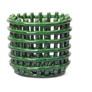 Green ceramic basket 16x14, 5cm Emerald - Ferm living