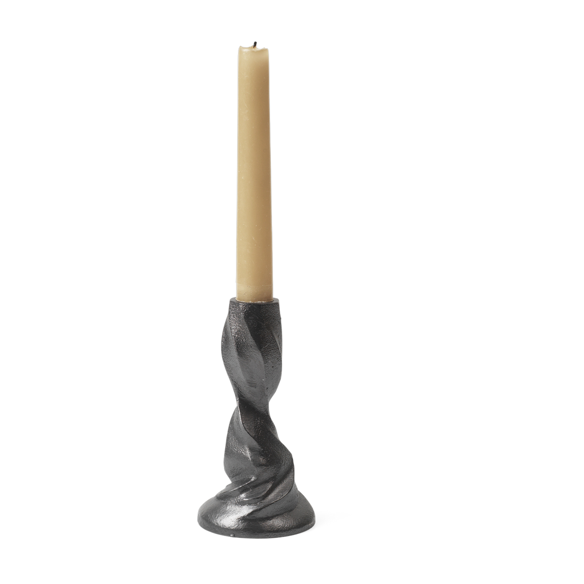 Bougeoir en aluminium noirci 13cm Gale - Ferm living