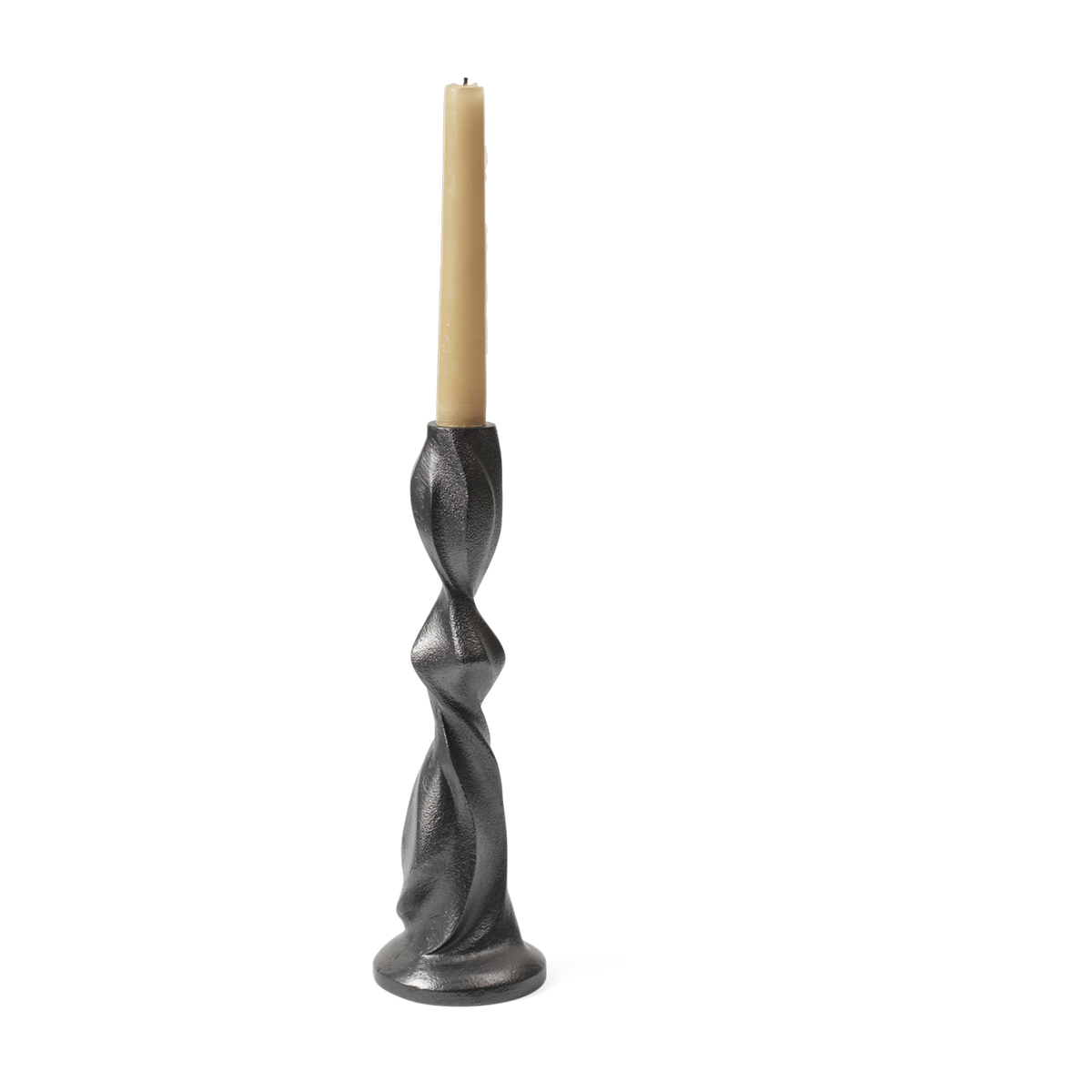 Bougeoir en aluminium noirci 25cm Gale - Ferm living