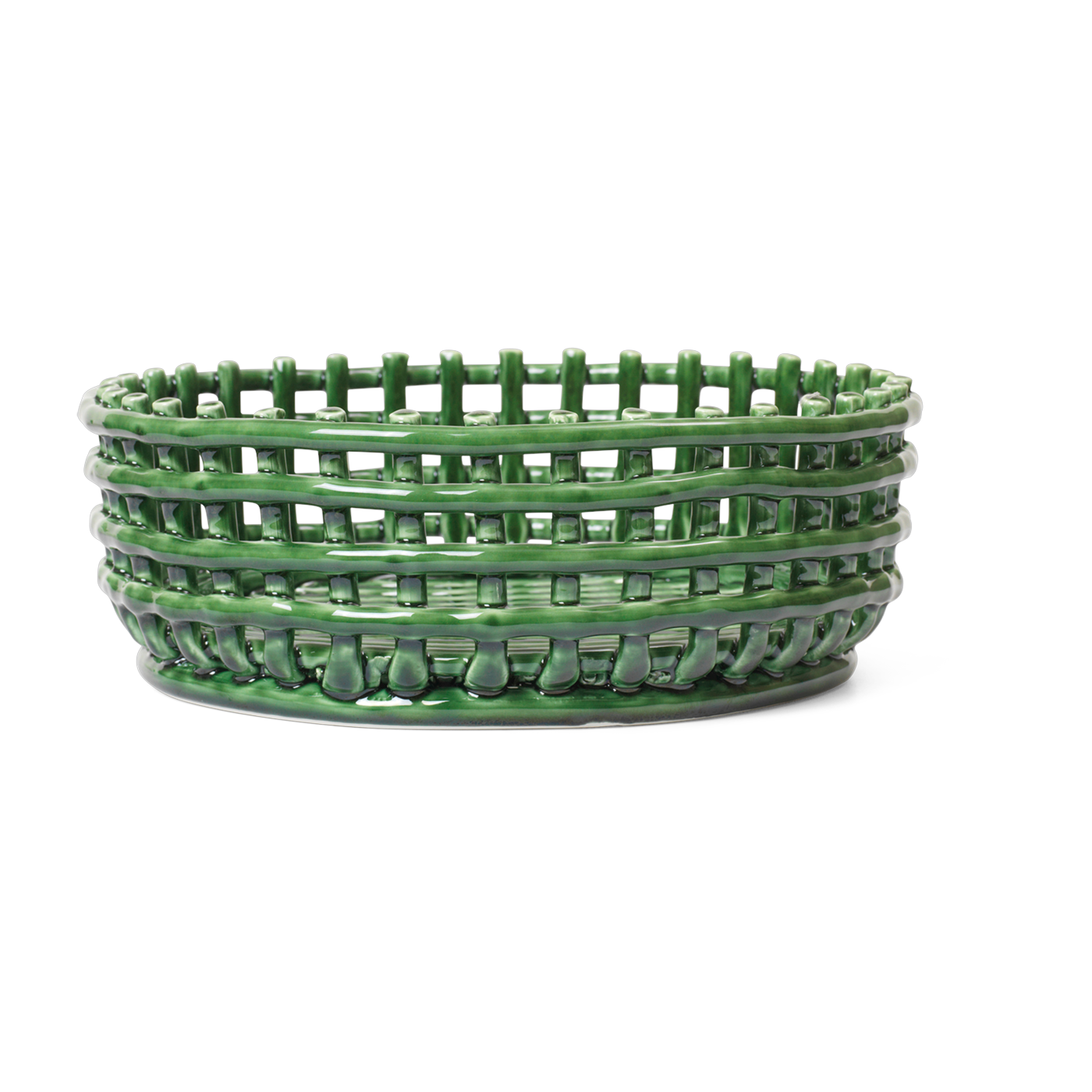 Cestino in ceramica verde 29x10cm Emerald - Ferm living