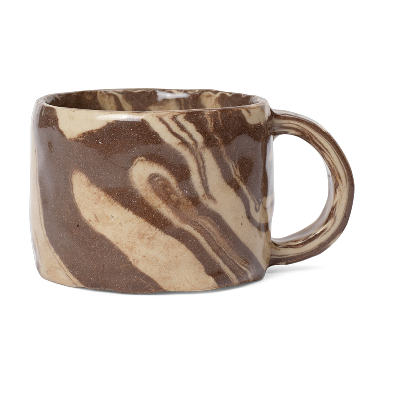 Mug marbré en grès sable 11x6,3cm Ryu - Ferm living