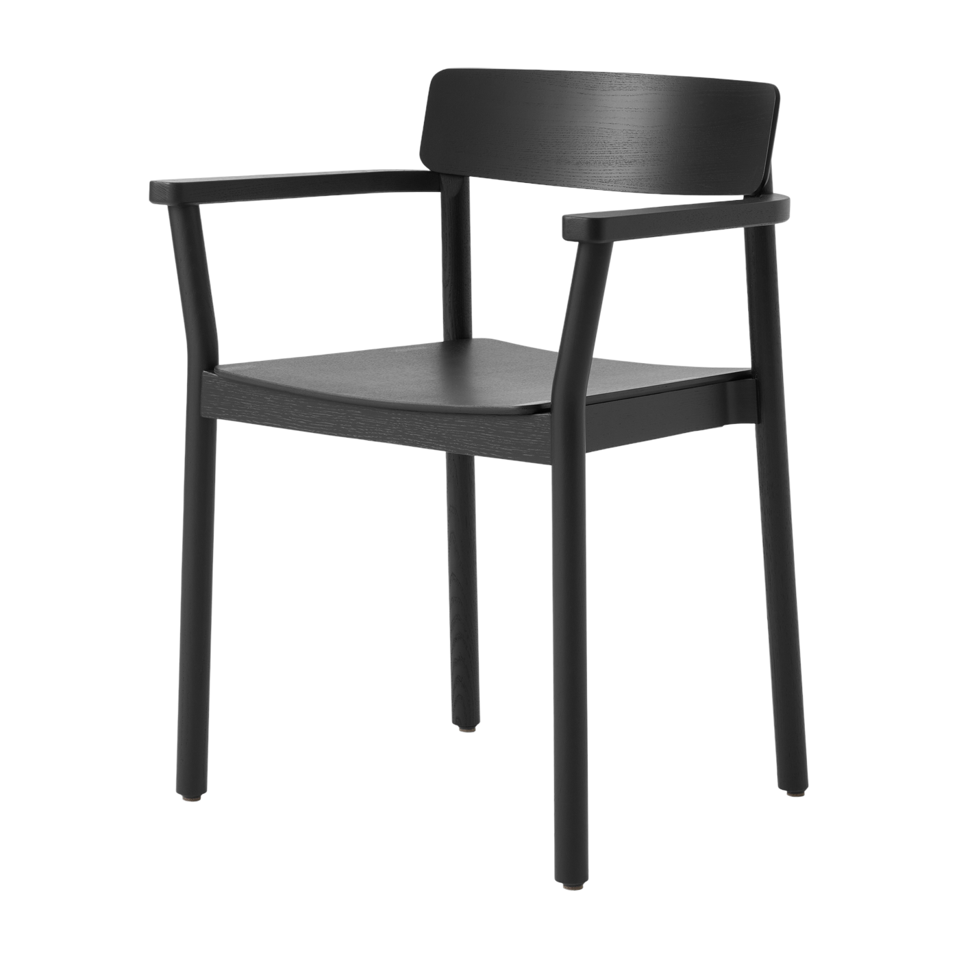 Armlehnstuhl aus schwarz lackierter Esche 78x61 cm Betty TK10 - &tradition