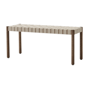 Smoked oiled oak bench with natural webbing 105 cm Betty TK4 - &tradition