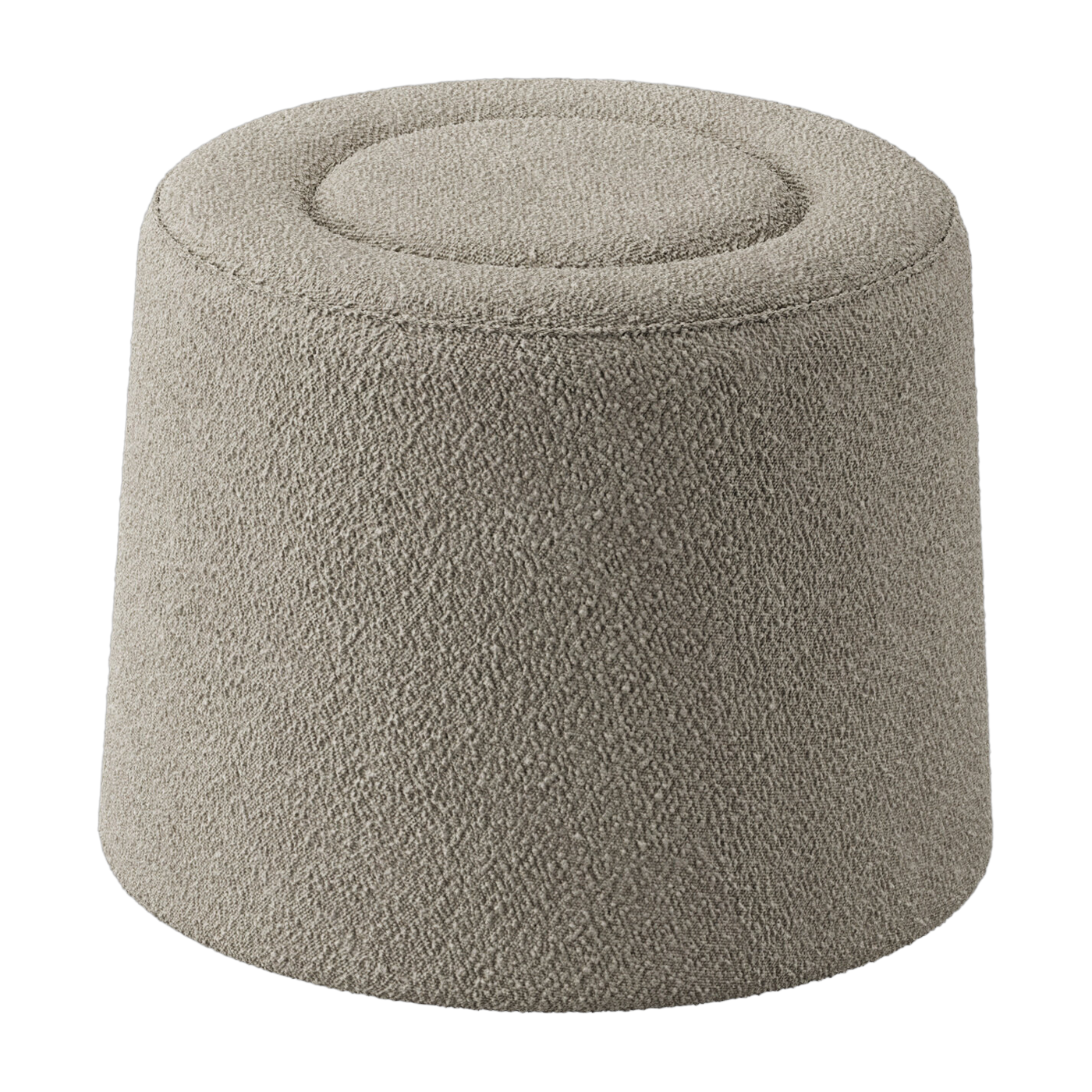 Pouf en tissu bouclé naturel 52cm Praline - Woud