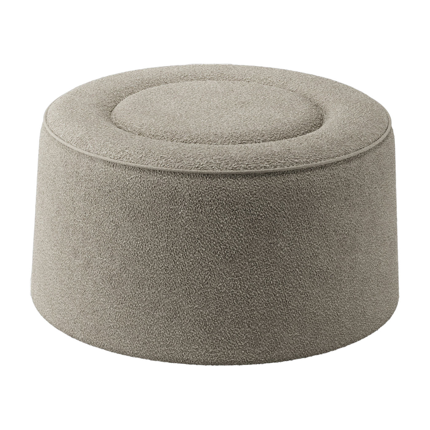 Pouf en tissu bouclé naturel 78cm Praline - Woud