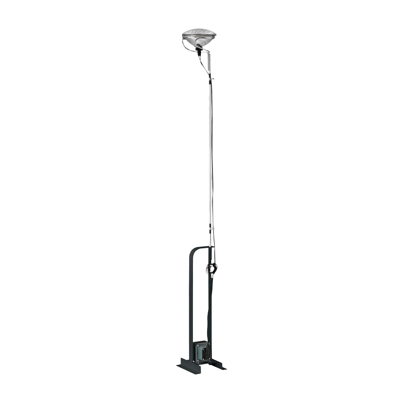Lampada da terra orientabile in acciaio nero 1950 cm Toio - Flos