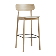 Barhocker aus gebleichter Eiche und schwarzem Metall 75 cm Soma -. Woud