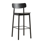 Barhocker aus Esche und schwarzem Metall 75 cm Soma -. Woud