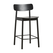 Sgabello da bar Soma in frassino nero e metallo 65 cm - Woud