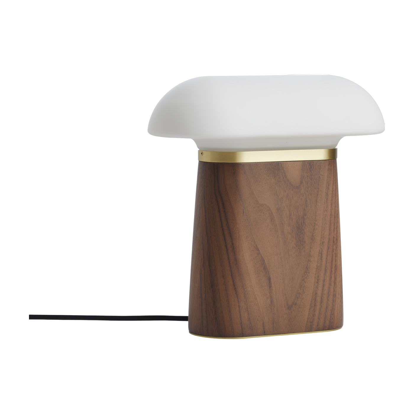 Nova lampada in noce e vetro bianco opalino 27x13cm - Nova Woud