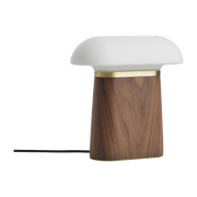 Nova walnut and opal white glass 27x13cm - Woud
