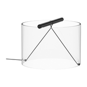 Tischleuchte design aus transparentem Glas und mattschwarzem Metall 31x22cm To-Tie -. Flos