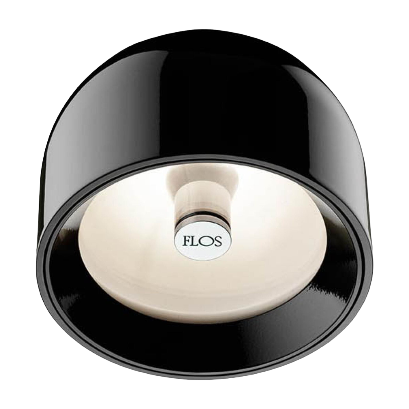 Plafoniera design in metallo nero 11, 5x8, 9cm Wan - Flos