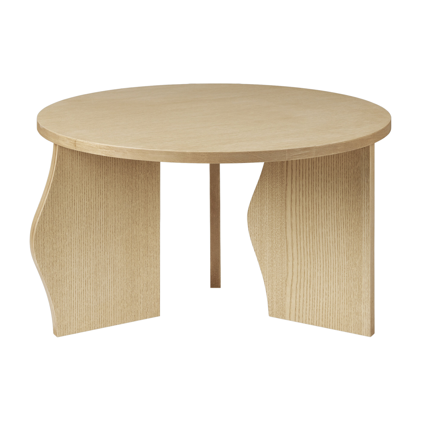 Couchtisch ronde aus naturgeöltem Eschenholzfurnier 60x35cm Brook - Broste Copenhagen