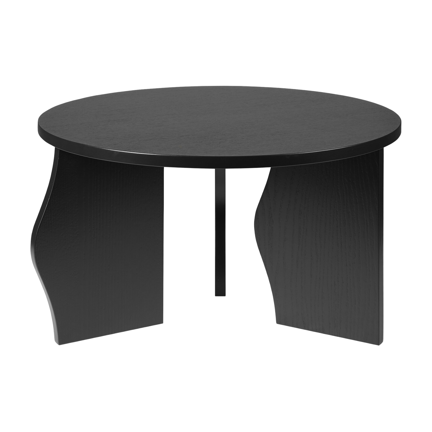 Couchtisch ronde aus schwarz lackiertem Eschenfurnier 60x35cm Brook -. Broste Copenhagen
