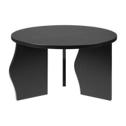 Coffee table ronde in black lacquered ash veneer 60x35cm Brook - Broste Copenhagen
