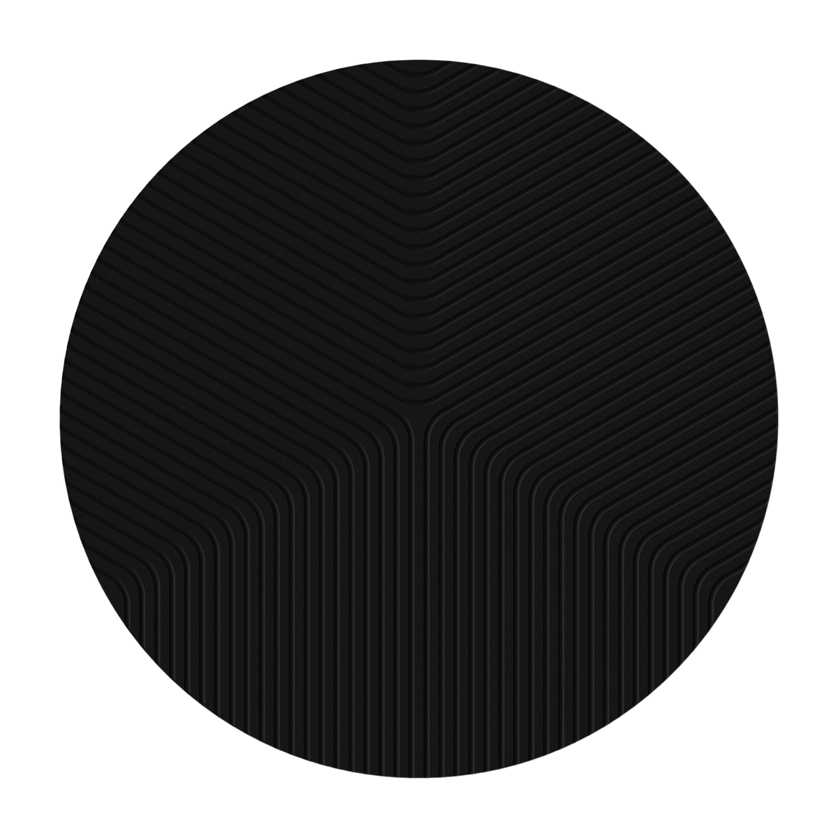 Wall decoration ronde in black wood 65cm Ixi - Kōje & Møhe