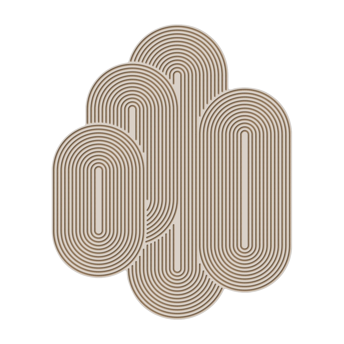 Décoration murale en bois lune blonde 75x55cm Nubes - Kōje & Møhe